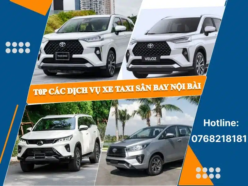 Top các dịch vụ taxi sân bay nội bài