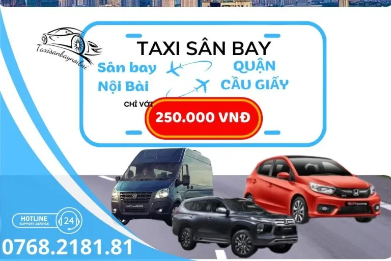 taxi sân bay nội bài về cầu giấy