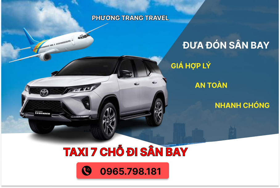 Xe 7 chỗ đi sân bay Nội Bài và ngược lại